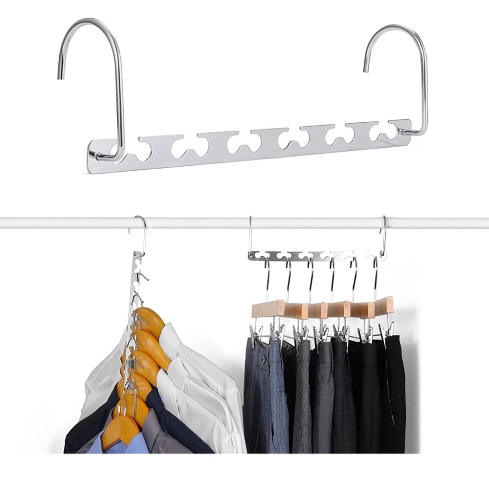 6 Piece Metal Magic Hangers Space Saving Hangers Closet Space Saving Wardrobe